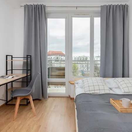 Apartment In Center With Two Desks, Balcony And Separate Kitchen By Renters Gdansk