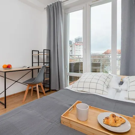 In Center With Two Desks, Balcony And Separate Kitchen By Renters * Gdansk